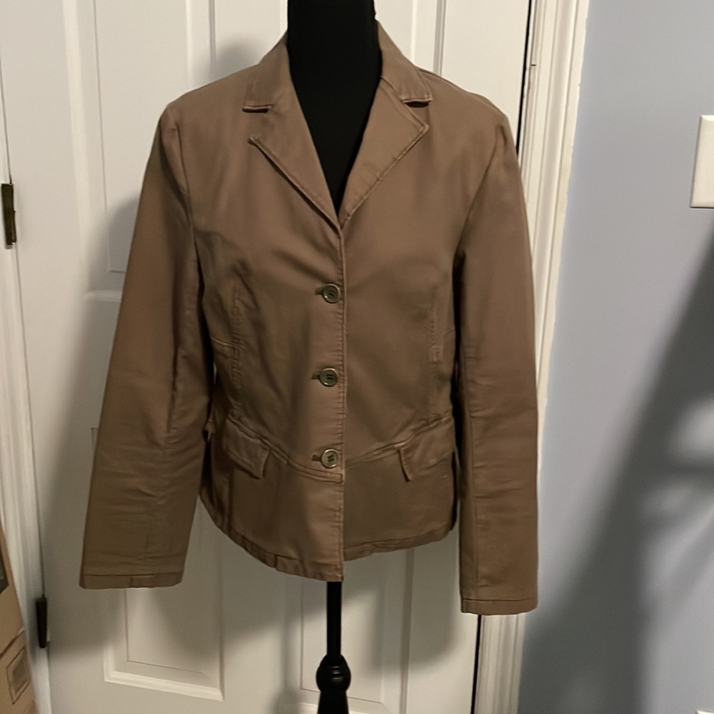 Light coffee corduroy jacket